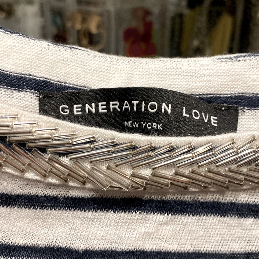 Generation Love striped beaded top